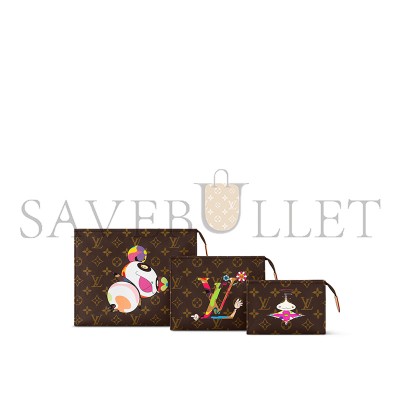LOUIS VUITTON MURAKAMI LV X TM TRIO TOILETRY POUCH M13762 (25*20*6cm)